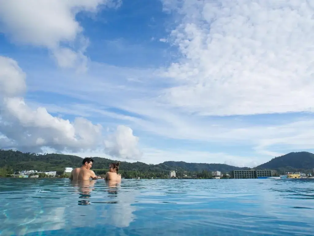 Panphuree's rooftop infinity pool sits high enough to give you open sky, mountain views. clean, well-maintained, and never overcrowded.